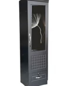 Sulsha 1 Door Wooden Wardrobe Cabinet Cupboard With Mirror and Drawer Lock Keys  Size 185x50x52 Cm