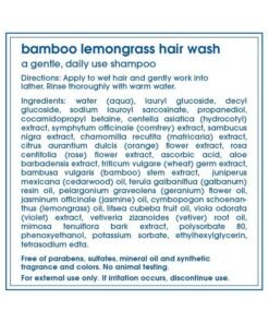 LATHER Bamboo Lemongrass Shampoo & Conditioner Set - Gentle Daily Moisturizing Shampoo & Hair Detangler Conditioner for All Hair Types - Lightweight, Non-Greasy, Sulfate Free - 8 Fl Oz Bottles
