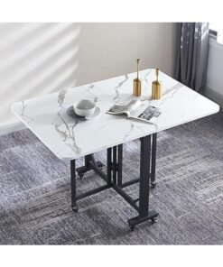 cool berry Dining Table Foldable Kitchen Table Extendable Versatile Table Space Saving Dining Table Drop Leaf Extension for Small Spaces