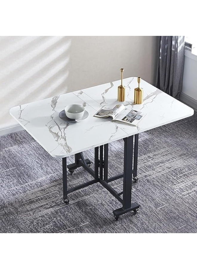 cool berry Dining Table Foldable Kitchen Table Extendable Versatile Table Space Saving Dining Table Drop Leaf Extension for Small Spaces