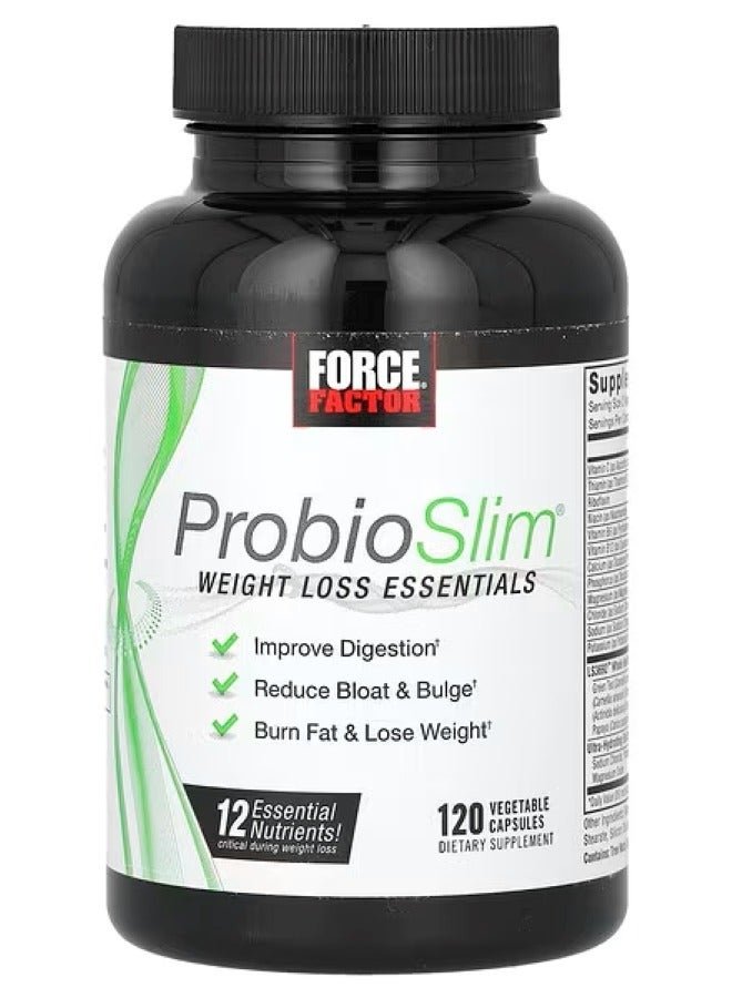 Force Factor ProbioSlim Weight Loss Essentials 120 Vegetable Capsules