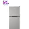 Krome 260L Gross,Double Door Top Mounted Refrigerator with Multi Air Flow System,No-Frost Cooling with Electronic Touch Temperature Control,Door Alarm, 10 Year Compressor Warranty KR RFF 260SM Silver
