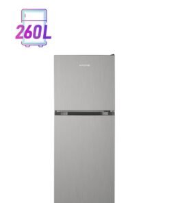 Krome 260L Gross,Double Door Top Mounted Refrigerator with Multi Air Flow System,No-Frost Cooling with Electronic Touch Temperature Control,Door Alarm, 10 Year Compressor Warranty KR RFF 260SM Silver