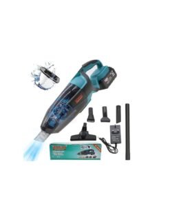BONAI 128VF Cordless Vacuum Cleaner with Dual Batteries - Powerful Cleaning for Cars and Homes | 0.6L Tank Capacity, Lion Battery, Charger Included - Model ZS-J881002