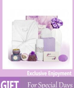 Arabest Spa Gift Set for Women, Lavender Essentials Bath and Body 11 Items Set - with Bathrobe, Towel, Slippers, Gifts for Girlfriend, Sister, Mom; Mothers Day Gifts, Birthday Gifts for Women