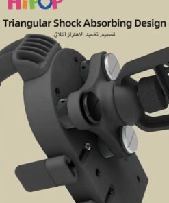 HIPOP Bike Phone Holder, Bike Handlebar Phone Mount with Shock Absorption, Adjustable Motorcycle Phone Holder, 360° Rotation, Anti-Off, Anti-Shake - Image 2