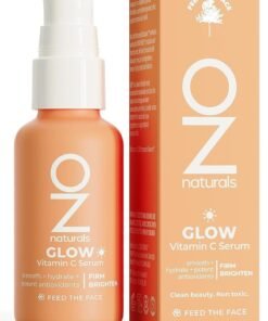 OZ Naturals Glow Serum Vitamin C Anti Aging With Hyaluronic Acid Pure Vitamin E Oil And Rosehip Oil  All Natural Antioxidant Facial Serum For A Brighter More Even Skin Tone 30ml