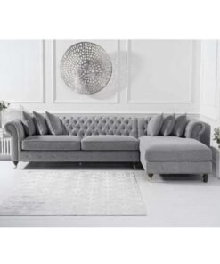Maharat Al Bahar Regal Modern Luxury Fabric Sofa Set 7 Seaters Grey 260X90X80cm