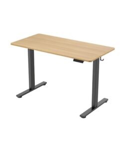 FLEXISPOT EN1 Standing Desk 129 x 68 x 14.5cm Maple - Whole-Piece Desktop, Home Office Use, Height Adjustable with 4 Memory Presets, Supports Multiple Monitors