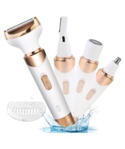 DMG TECH 4 in 1 Electric Razor for Women Bikini Trimmer, Women's Shaver Cordless Wet and Dry, Shaver for face, Legs and underarms, Replaceable Trimmer Head, USB Rechargeable