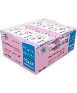 Cool & Cool Baby Wipes 72’s (Pack of 24) - Alcohol Free, Paraben Free, Vitamin E, Aloe Vera, Ultra Soft & Gentle for Sensitive & Delicate Skin - 1728 Wipes