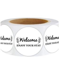 Besttile Welcome Hotel Guest Stickers2 Inch Hotel Key Card Envelope Seals500 Pcs Per Roll