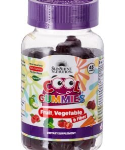 SUNSHINE NUTRITION Cool Gummies Kids Gummy Pectin Base Infused With Fruit Vegetable And Fiber Dietary Supplement Vegetarian 45 Gummies
