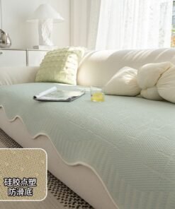 Summer Straight Leather Sofa Cushion One-Piece Fixed Anti-Slip Cushion Summer Sofa Cover Cloth