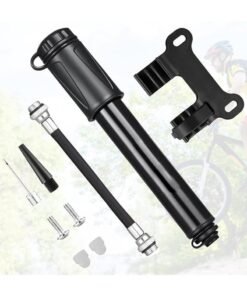 SRLIWHITE Bike Pump, Portable Mini Bicycle Tire Pump,100 PSI / 80 PSI Bicycle Pump Super Fast Tyre Inflation Compatible with Universal Presta and Schrader Valve Bicycle Pump, Ball Pump Needle/Frame Mount