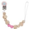 Factory Price Pacifier Clips for Babies Silicone Soft-ended Clip Holder D.Pink