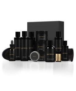 Golden Grooming Company Golden Grooming Co. Complete Men's Grooming Gift Set - Beard Oil, Face & Body Wash, Shampoo, Balms, Moisturizer, Scrub & More