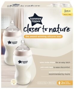 Alternative view of tommee tippee Natural Start Baby Bottles 340ml – 2-Pack Anti-Colic Feeding Bottles for Newborns & Infants – Soft Silicone Breast-Like Teat, Easy Latch, Milk Bottle for Babies – BPA-Free