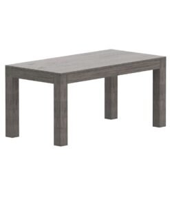 Mahmayi Modern Wooden 6-Seater Dining Table Only - Stylish Grey Brown Whiteriver Oak Finish for Kitchen, Dining Room, Living Room