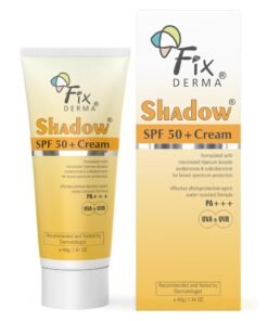 Fixderma Shadow Sunscreen SPF 50+ Cream | Sunscreen for Dry Skin | Sunscreen for UVA & UVB Protection | Non Greasy & Water Resistant - 40 gm