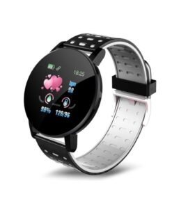 MOODIX WE23K18B Smart Watch - Health and Fitness Tracker, iPhone and Android Compatible, Black-Grey