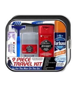 Convenience Kits International Men'S Deluxe 9Piece Kit With Travel Size Tsa Compliant Essentials Featuring: Old Spice Products In Reuseable Toiletry Bag