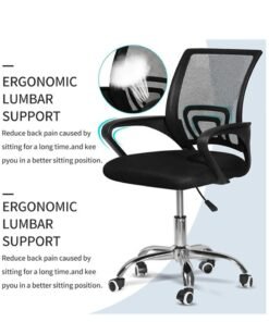 Alternative view of Office Chair Ergonomic Computer Desk Chair for Office and Gaming with Back and Lumbar Support Black
