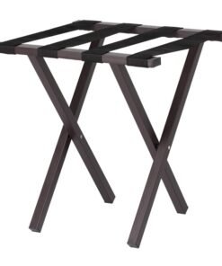 Wholesale Hotel Products Folding Metal Luggage Rack Stand for Suitcase  Bag Storage  Organizer for Guest Room Bedroom Hotel Room  Portable Compact Brown Powder Coat Finish No Assembly Required