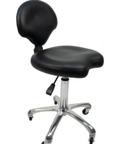 Meishida Rolling Stool Chair Adjustable Pully Stool Salon Chair with Backrest Home and Office Chair