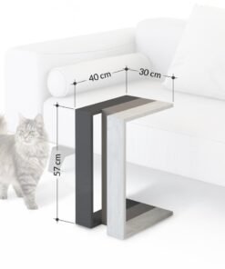 Mourah Home Muju C Side Table | Multifunctional Living Room Space Saving Side Table | 57X40X30Cm | Coffee Table | Side End Table | Modern Design Furniture (White) - Image 3