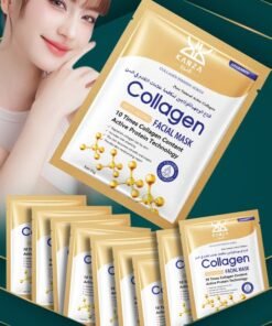 Kanza 10 Pcs Collagen Anti Aging Facial Mask Collagen Essential Face Mask,Hydrating Face Masks, Instant Lifting & Firming Firming Anti Aging Face Sheet Masks, Moisturizing Face Masks Real Deep Mask Korean Collagen Face Mask Skincare for All Skin Types Men and Women