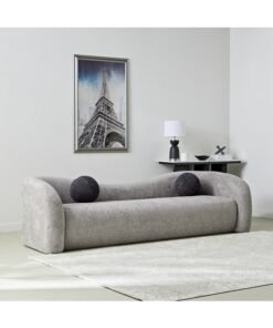 Home Box Palermo 4-Seater Fabric Sofa with 2 Cushions 94 x 70 x 261 cm