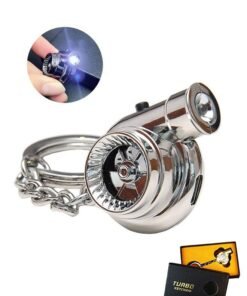 Turbo Car Electronic Keychain with Sounds LED Light, Stylish Car Flashlight Turbo Keychain, DIY Rotating Key Holder, Car Decorations Perfect Gifts
