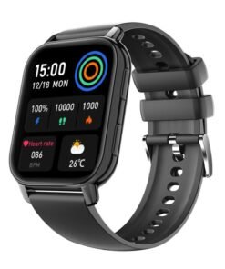 WAPIK Korean Brand P5S Smart Watch,Business Smartwatch,Waterproof Fitness Watch, Bluetooth Calling,Smart watch for Men, Zinc Alloy Vacuum Plating, Heart Rate Monitoring,Smart watch for women,Kids Smart Watch, Black