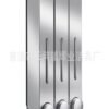 Hotel hotel manual pressing soap dispenser single double three-head wall-mounted hand sanitizer bottle shampoo shower dew dispenser 6028 silver three cups