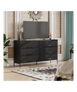 keke Dressing Storage  Model with 6 Drawers For Home inside Room 59.8" inch Black Color