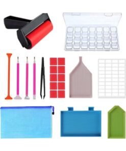 Haidue 22-Piece 5D DIY Diamond Painting Tools Kit Multicolour