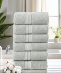 Donetella 6-Pcs Hand Towel Set (40x70 cm) – 100% Combed Cotton 600 GSM | Quick Dry, Ultra-Absorbent, Thick & Plush | Ideal for Spa, Gym, Hotel & Everyday Luxury