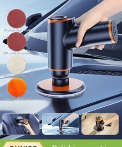 DUNISO Wireless Charging Waxing Polisher,Multifunctional Polishing Machine，Grinding Dust Collector，Automatic Shoe Shining Machine，Two Levels Can Be Adjusted，Equipped With Sponge Discs，Suitable For Waxing Car Leather, Car Paint Surfaces, And Floor Surfaces