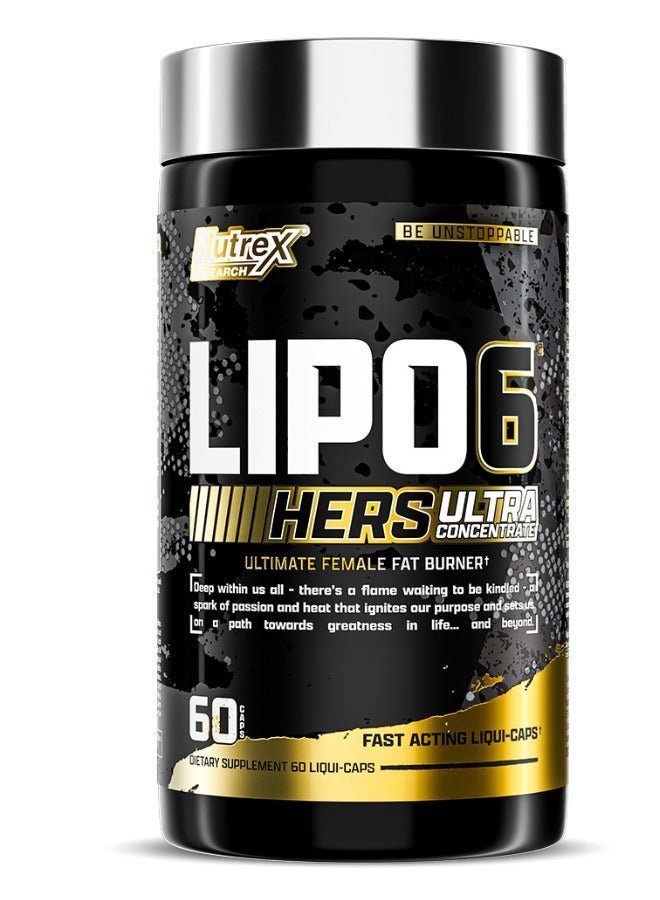Nutrex Research Lipo 6 Black Hers Ultra Concentrate Extreme Weight Loss Support 60 Capsules