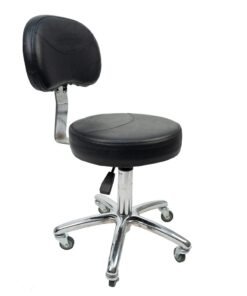 Meishida Adjustable Pully Stool with Backrest Swivel Rolling Chair for Home Salon Office Chair