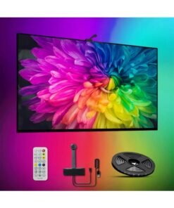 JOGAMS TV LED Backlight 3.8m Cuttable TV Lights that Change with TV for 55-65 inch Screen and PC Monitor TV Backlight with Sensor Game and Music Sync Color Changing Light