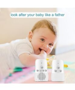 Wireless Audio Baby Monitor,Rechargeable Baby Care Monitor  High Sensitivity Microphone, Speaker, and Night Light