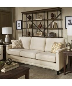 KUSTOMDECO Hersfeld Ivory Fabric Sofa or Loveseat - Custom Upholstered Sofa for Living Room, Elegant Design with Premium Comfort