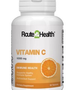 Route2Health Route 2 Health Vitamin C 1000 mg - 30 Tablets – Immune Support Supplement, Antioxidant Boost, Supports Collagen Production & Overall Wellness – Non-GMO, Vegan-Friendly, Gluten-Free