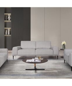 Home Box Baron 3-Seater Fabric Sofa 93 x 82 x 212 cm Grey