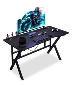 Harlan Gaming Table,Small Gaming Desk,Ergonomic PC Computer Desk,Computer Table with Carbon Fibre Surface, Kids Desk,Writing Study Desk or Home Office Desks,Ideal for Students and Gamers
