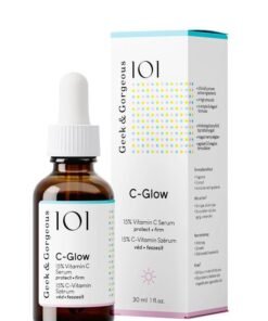 Geek & Gorgeous C-Glow - 15% Vitamin C + Ferulic acid & Vitamin E Serum, protects against environmental damage, boosts collagen & evens skin tone - all skin types, 1 oz