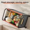 XiuWoo Large Size Children's Toy Organizer With Wheels for Bedrooms,Playing Rooms, Study Rooms can Hold Toys, Books, Clothes, Snacks with 360° Steering Wheels Metal and Oxford Cloth toy Boxes,Dark Grey 63.5*37*65cm