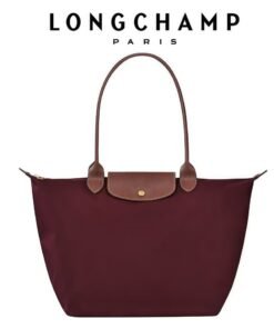 Longchamp Women's Medium Tote Bag, Handbag, Shoulder Bag Claret Classic Style